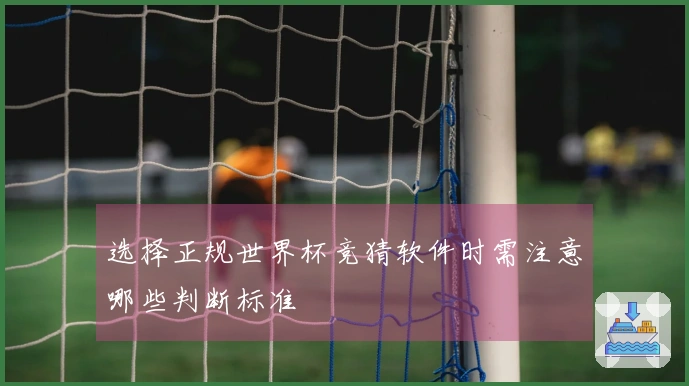 选择正规世界杯竞猜软件时需注意哪些判断标准