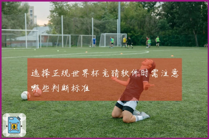 选择正规世界杯竞猜软件时需注意哪些判断标准