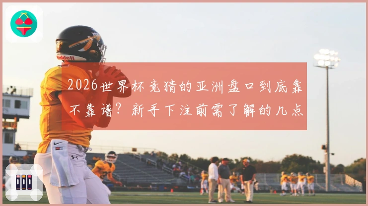 2026世界杯竞猜的亚洲盘口到底靠不靠谱？新手下注前需了解的几点建议
